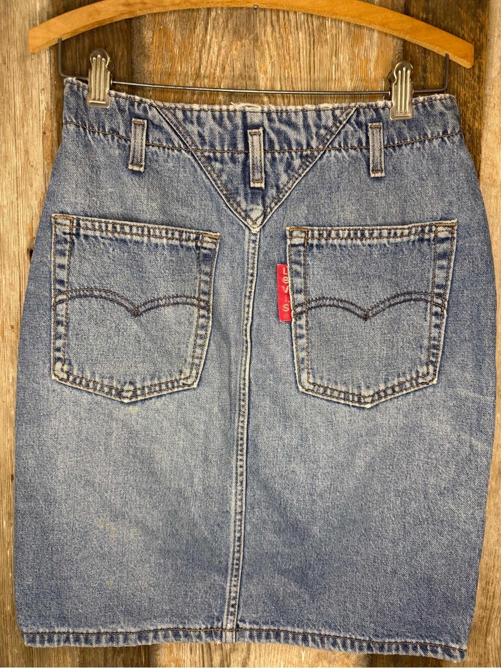 VTG 80s Levi’s Utility/Cargo Style Denim Skirt Made in USA: Size Medium - Picture 6 of 15